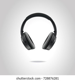 Vector studio headphones isolated on white background. EPS10.
