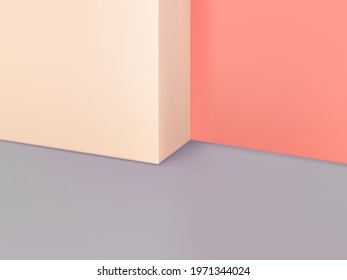 Vector Studio Shot Product Display Background with Pastel Wall or Corner for Beauty and Healthcare Products.