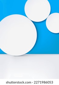 Vector Studio Shot Product Display Background with Bubble or Snow for Beauty and Healthcare Cleansing Products.	