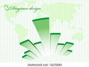 Vector style background with diagram; clip-art