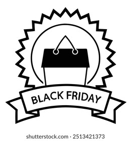 Ilustración de Anuncio de Black Friday de estilo Vector.