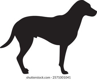 Vector style black silhouette dog icon