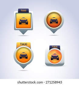 Vector Style Different Taxi Icons