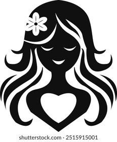 vector style Fashion Girl's icon logo