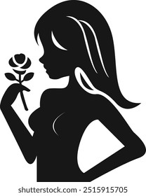 vector style Fashion Girl's icon logo