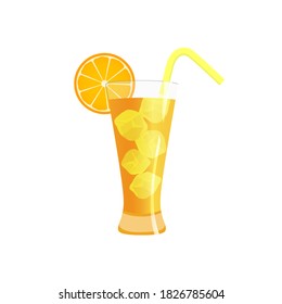 Vector style fresh squeezed orange juice