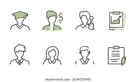 Vector Style Hand Drawn People for Corporate Team Construction and Tech Use