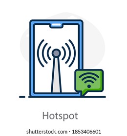 Ein Vektorstil-Hotspot im modernen Flachstil 