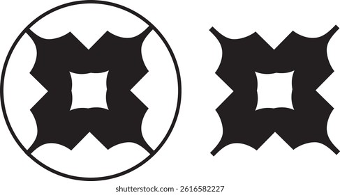 Vector style lamp lights with two styles