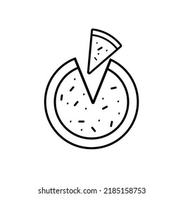 vector style pizza icon, also used for logo of company