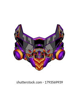 vector style robot gas mask