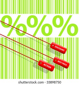 Vector style set labels for successful sale