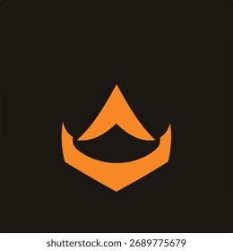 Vector style silhouette doodle logo illustration in geometric shapes and clean lines. Smooth gradient transitions, seamless color blending, and focus on balance, symmetry, and visual clarity