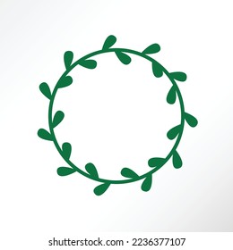 Vector style of vines wreath.