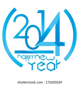 A Vector Stylish 2014 Happy Year Background