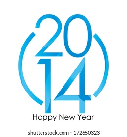 A Vector Stylish 2014 Happy Year Background