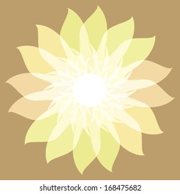 Vector Stylish Abstract Beige Flower Background Isolated