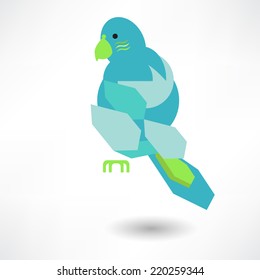Vector Stylish Abstract Bird Of Leaves Icon