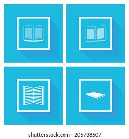 Vector Stylish Abstract Books Isolated On Background