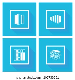 Vector Stylish Abstract Books Isolated On Background