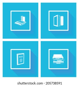 Vector Stylish Abstract Books Isolated On Background