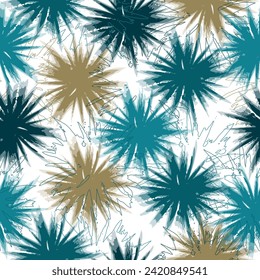 Vector stylish abstract floral seamless pattern for female fabric design or wallpaper.  Cherry blossoms.