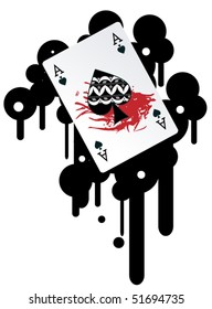 vector stylish ace of spades