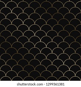 Vector stylish art deco geometric pattern - seamless luxury gold gradient design. Rich endless ornamental background.
