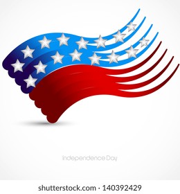 Vector stylish background of american independence day