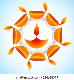 Vector stylish background of diwali 