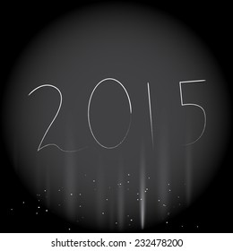Vektorstylischer Hintergrund des glücklichen neuen Jahres 2015