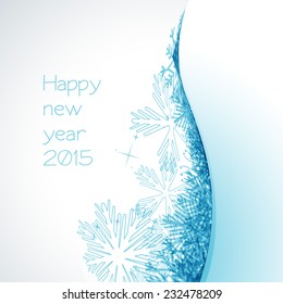 vector stylish background of happy new year 2015