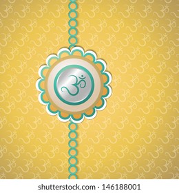Vector stylish background of rakhi on Rakshabandhan