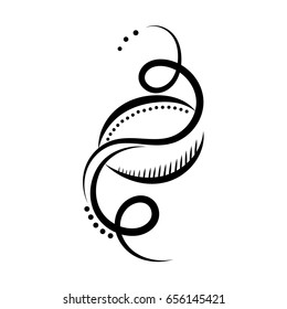 Vector stylish bean coffee on white background