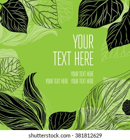 Vector stylish black floral background - design elements can be used for invitation, greeting cards