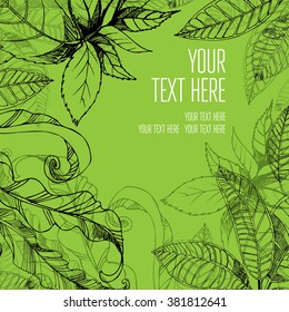 Vector stylish black floral background - design elements can be used for invitation, greeting cards