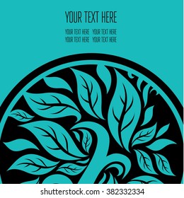 Vector stylish black floral background - design elements can be used for invitation, greeting cards