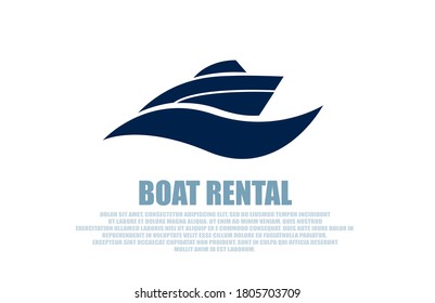 Vector Of A Stylish Boat Rental Logo