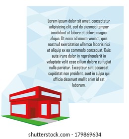 Vector Stylish Building Illustration With Space For Text