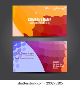 vector stylish business card template design