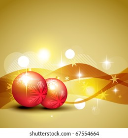 vector stylish christmas balls design with attractive background
