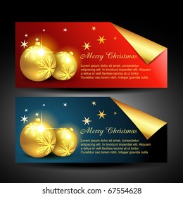 vector stylish christmas balls label design