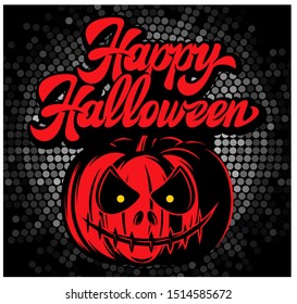 Vector stylish color party poster for happy halloween.