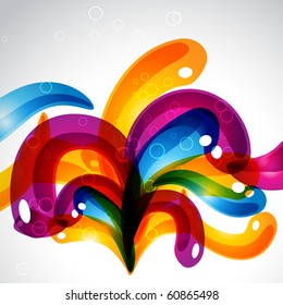 vector stylish colorful bubbles emerging out. eps10 design
