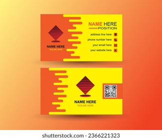 vector stylish corporate business card template design