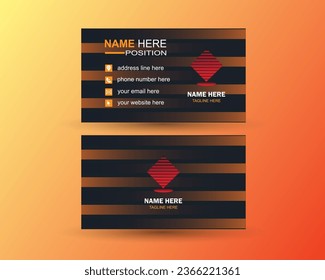 vector stylish corporate business card template design