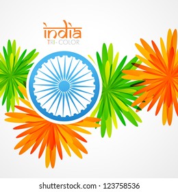 vector stylish creative indian flag design