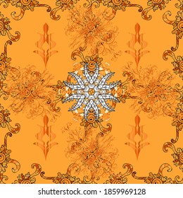 Vector Stylish fabric pattern. Flowers watercolor seamless pattern.