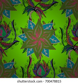 Vector Stylish fabric pattern. Flowers watercolor seamless pattern.