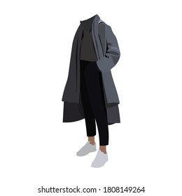 Vector stylish fashion  of women's clothes, accessories. Casual women style